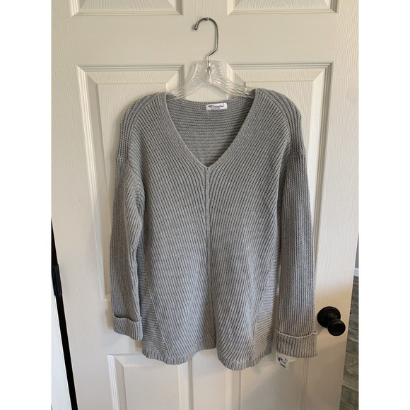 NWT $70 Charter Club Womens Gray Ribbed Long Sleeve V Neck Sweater Size Medium - Picture 3 of 12